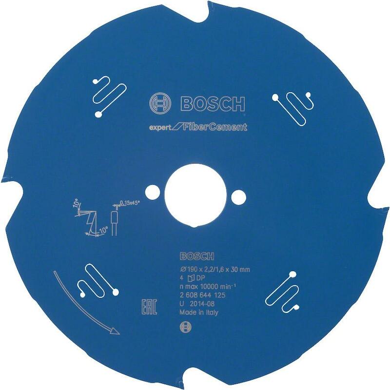 CIRKELZAAGBL.190X2,2X30 FIB.2608644125 4T    BOSCH