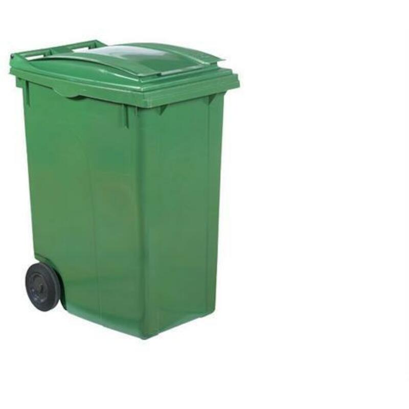 VUILNISBAK - PLASTI-BAC 810360 - HIGH DENSITY POLYETHYLEEN 360 L GROEN