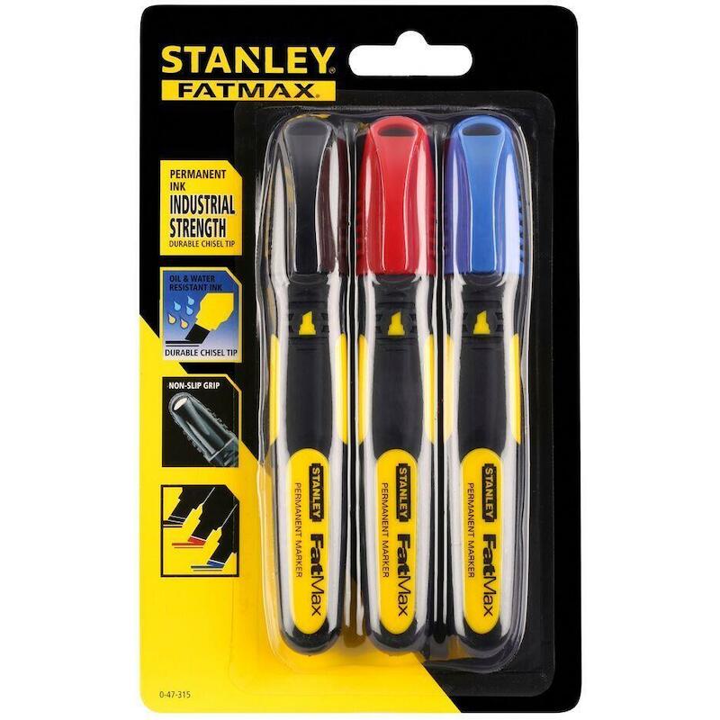 Stanley - Markeerstiftenset - Fatmax - Rood / zwart / blauw - 3-DELIG - 0-47-315 - 02603046