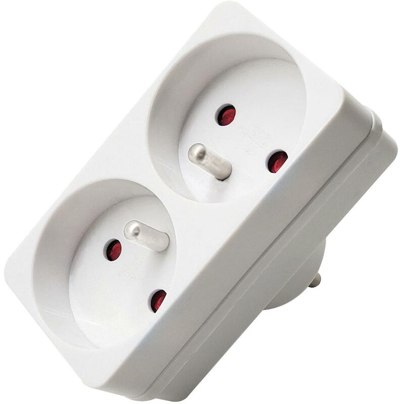 PRISE DOMINO 250V 16A       LM 40800 2 ENTRÉES LUM
