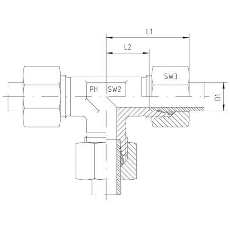 T-KOPPELING                 TV-S-16             PH