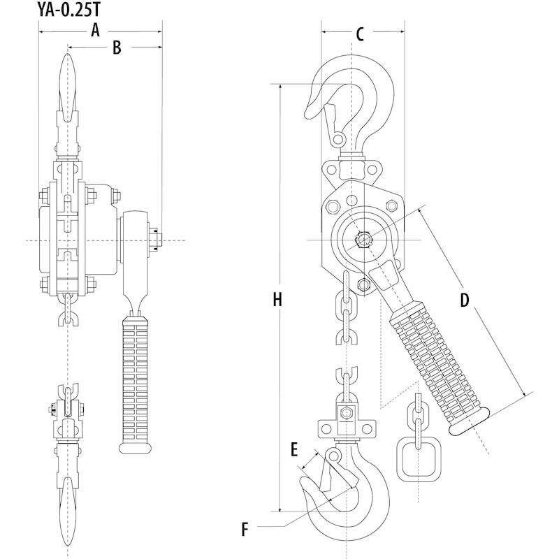 Rema - Palan à levier - ya - 250 kg - 3 m - 02462889