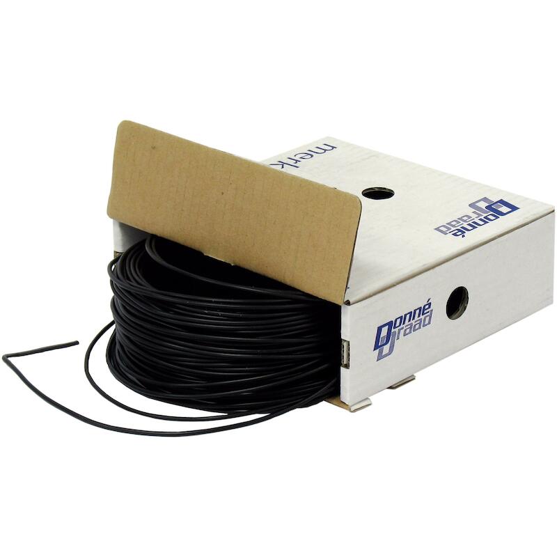 DRAAD  1,50 ZWART DUBBEL GEISOL