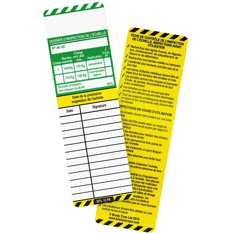 INSERT LADDERTAG STANDARD   806718 (50PCS)FR BRADY