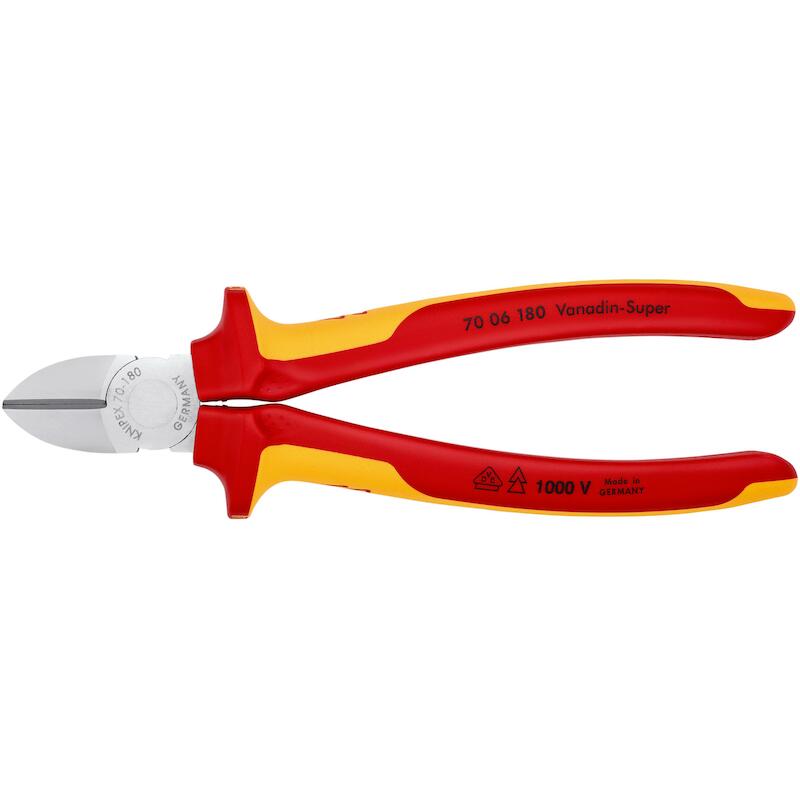 PINCE COUPANTE DE CÔTÉ VDE  70 06 - 180MM   KNIPEX