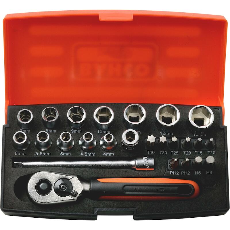 DOPPENSET 6-KANT 1/4"       SBSL25 - 25DLG   BAHCO