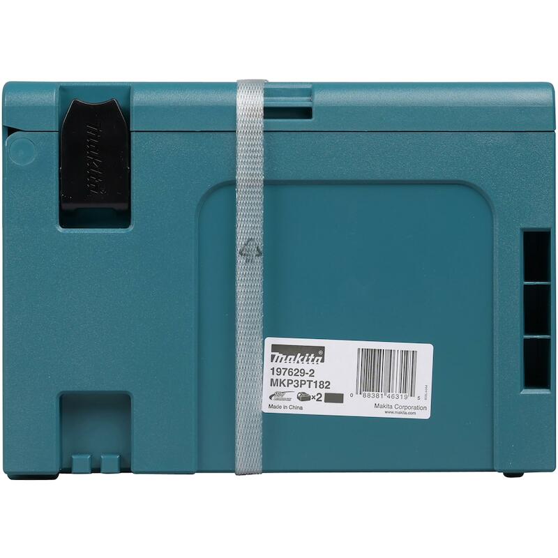 POWERPACK 18 V LI-ION (2 ACCUS BL1850B + 1 CHARGEUR DOUBLE) AVEC COFFRET MAKPAC - 197629-2 - MAKITA