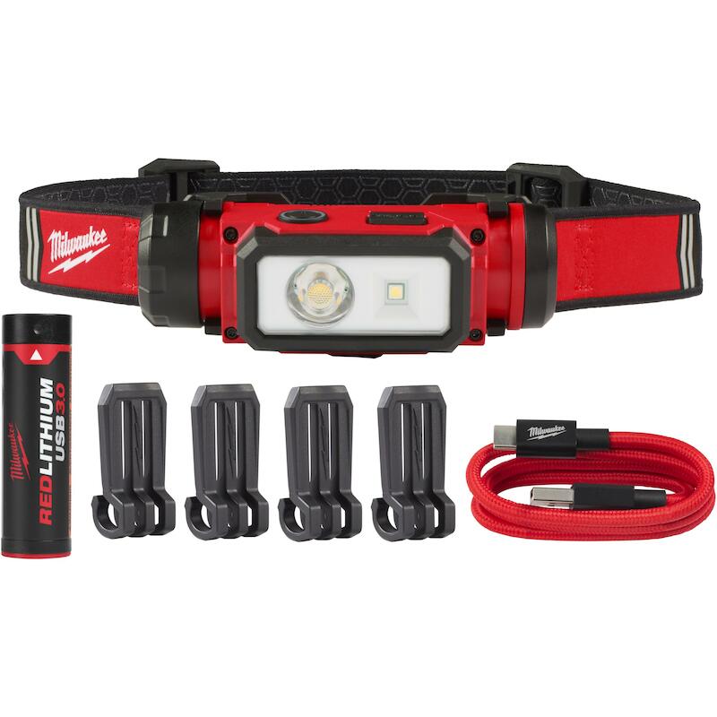 Milwaukee - Cordless headlamp - L4 HL2-301 - 4 V - 3.0 Ah - 600 lm - 08088086
