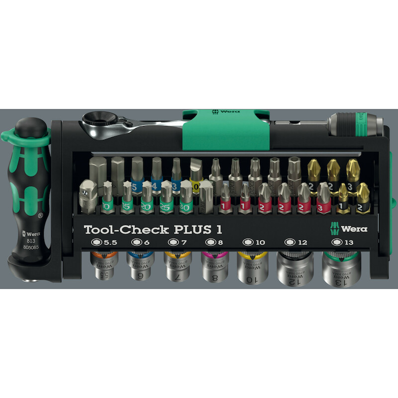 RATELSLEUT.+BITS+DOPPEN     TOOL-CHECK PLUS (39ST)
