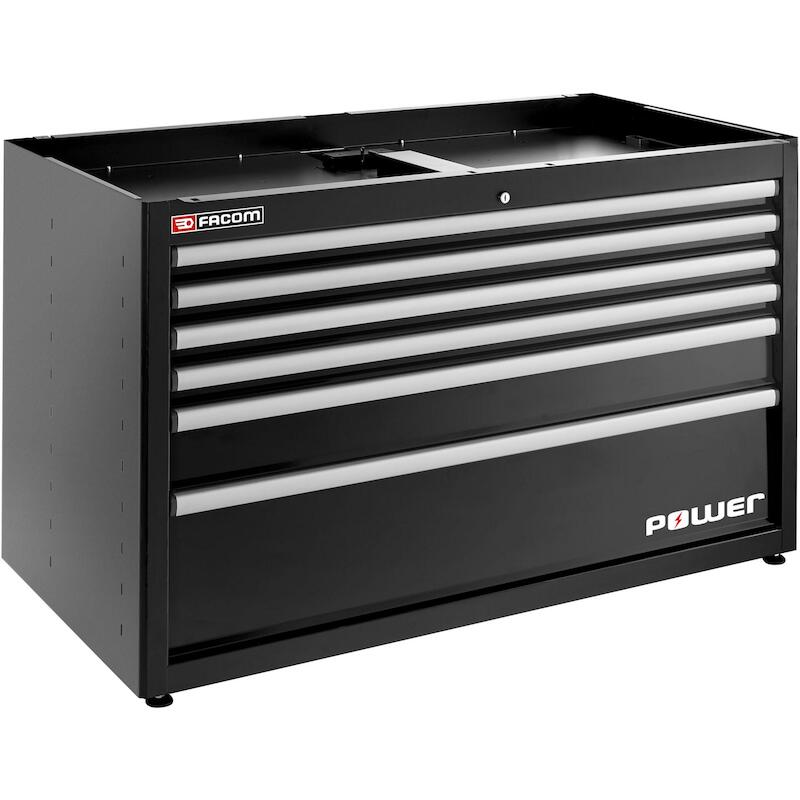 MEUBLE BAS 6 TIROIRS NOIR   JLS3-MBDPOWERBS NOIR