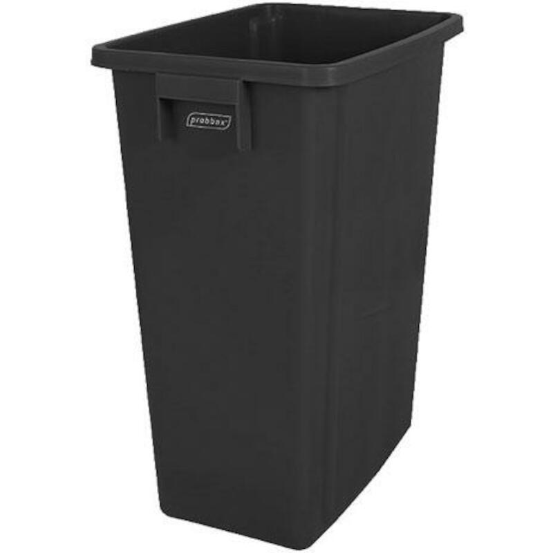 POUBELLE 60L.NOIR           320X460X580MM  PLASTIB
