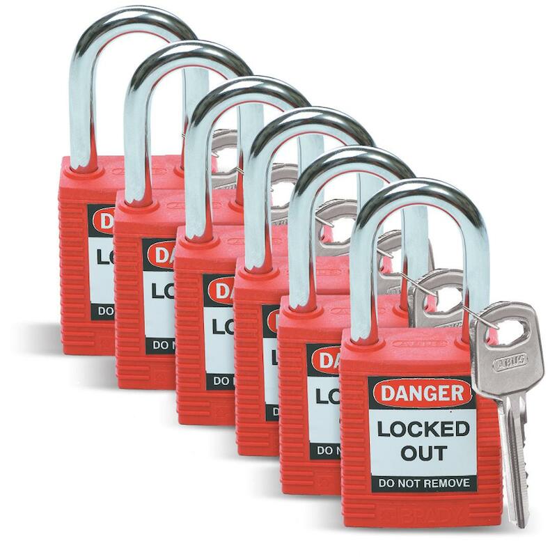 CADENAS DE SÉCURITÉ ROUGE   051339 (6PCS)    BRADY