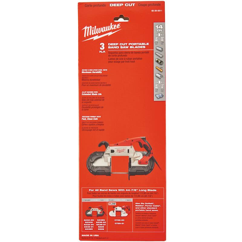 SCIE RUBAN 1140MM 14 D/"    48390511 (3PC)MILWAUKE