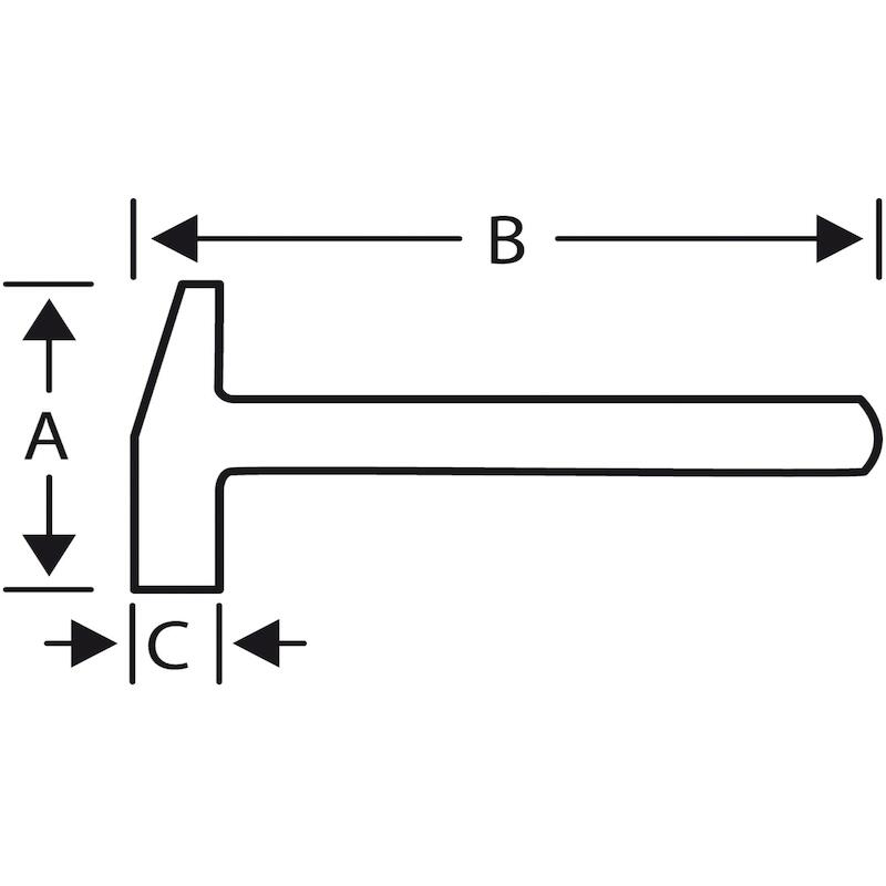LEIDEKKERSHAMER STAAL 308MM 485              BAHCO