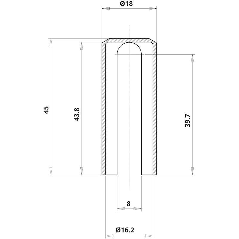 OPSTEEKHULS ZWART V/FITS    GC838180Y208 D12 OTLAV