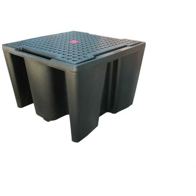 BAC DE RÉTENTION IBC NOIR   1450X1450X1000MM PLAST
