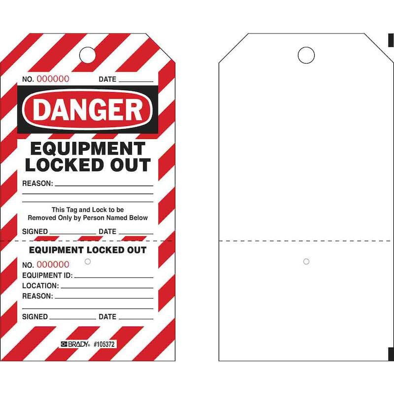 ETIQ.'EQUIPMENT LOCKED OUT' 105370(25) 101,6X177,8