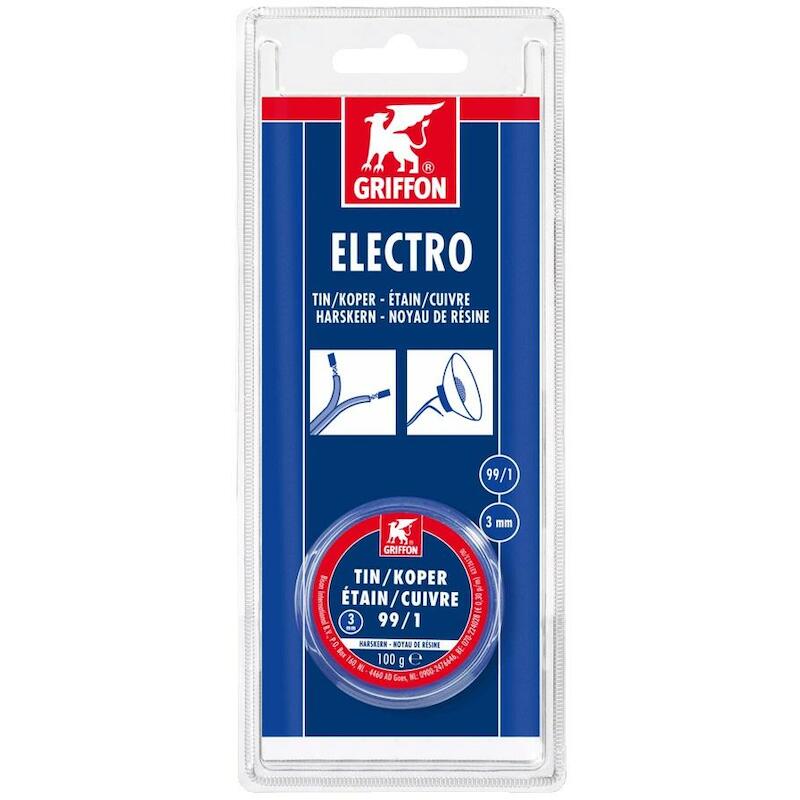 DRAADSOLDEER TIN/KOPER 3MM  99/1 HK (100G) GRIFFON