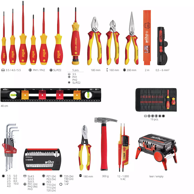 BOITE D'OUTILS REMPLIE      930070104 (82PC)  WIHA
