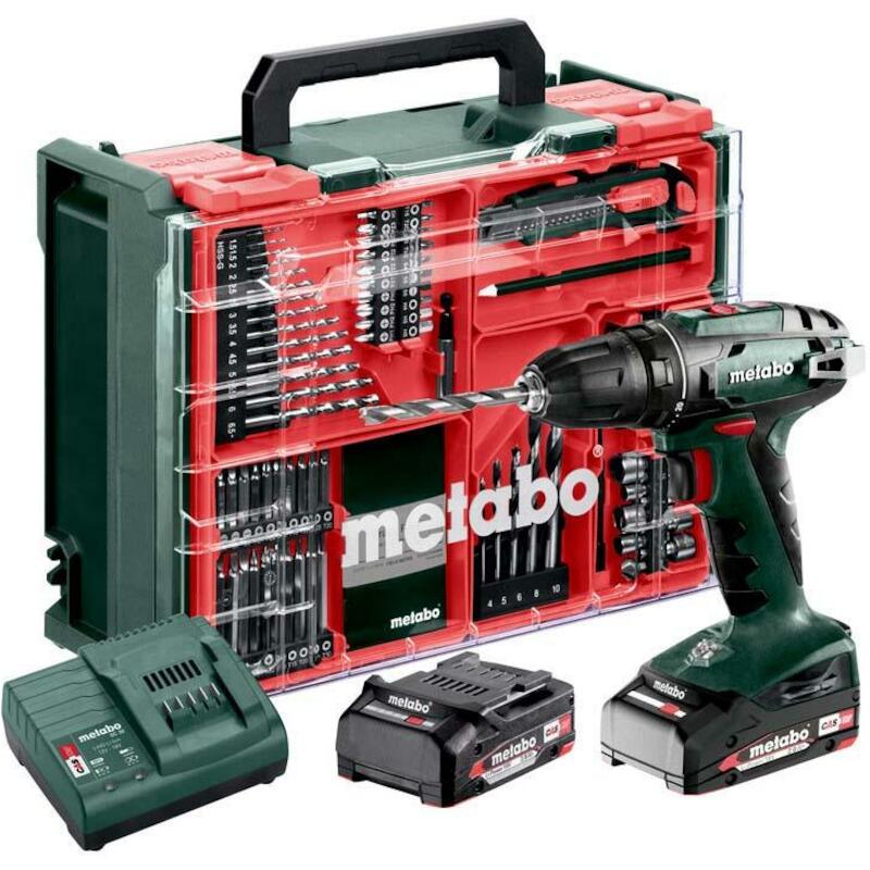 ACCUBOORSCHROEFM.18V/2X2AH  BS 18 MW        METABO