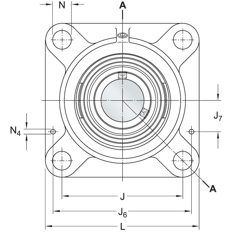 Y-FLENSLAGERBLOK - SKF FY 45 TF