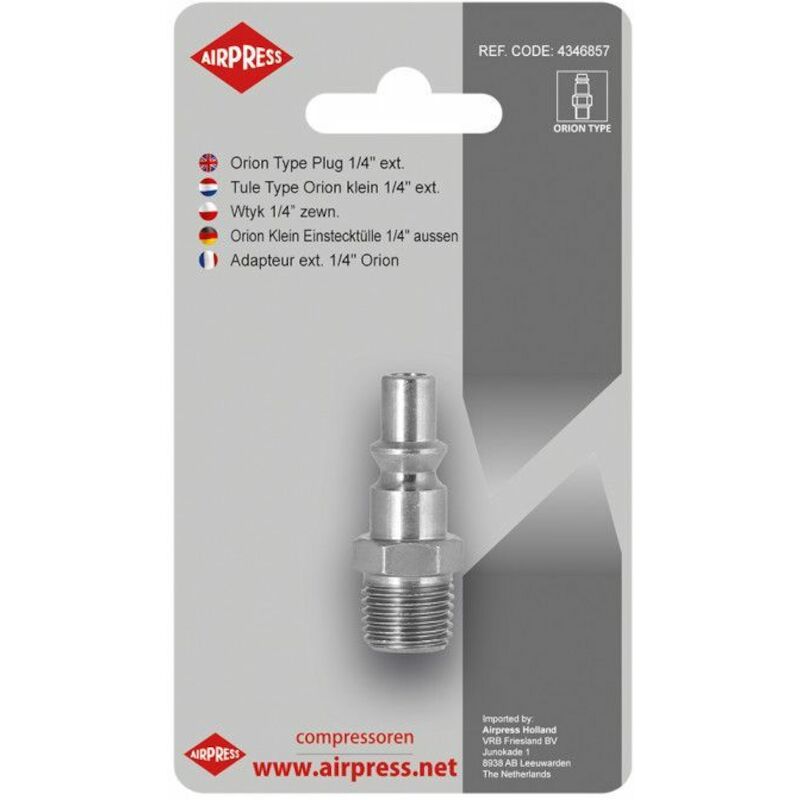 INSTEEKNIPPEL 1/4"BSPT/M    4346857    MS AIRPRESS