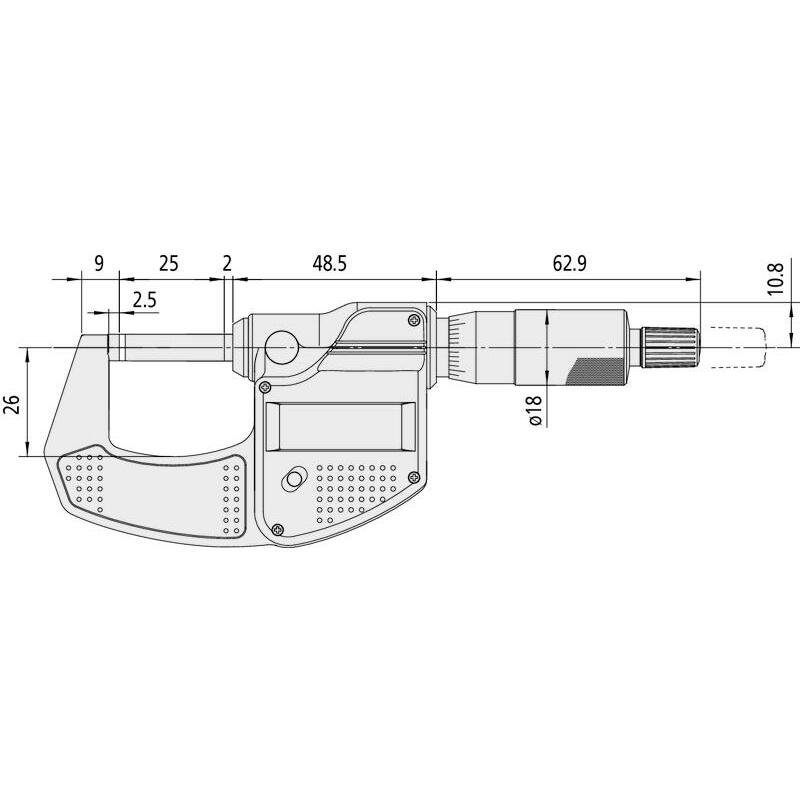BUITENSCHROEFM.0-25MM DIG.  293-821-30 0,001MM MIT