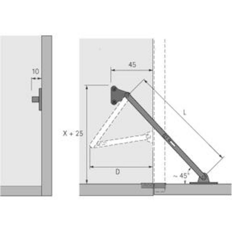 COMPAS DE RELEVAGE KH       13233 L=200    HETTICH