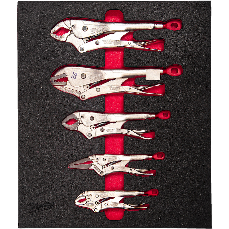 Milwaukee - 4932493634 - Torque Lock locking pliers set in foam insert - 5-piece - 08099128