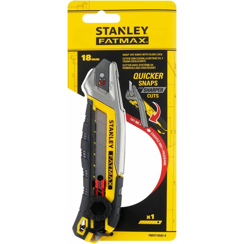 Stanley - Snap-off knife FatMax Quick Snap with wheel lock - FMHT10592-0 - 18 mm - 03305803