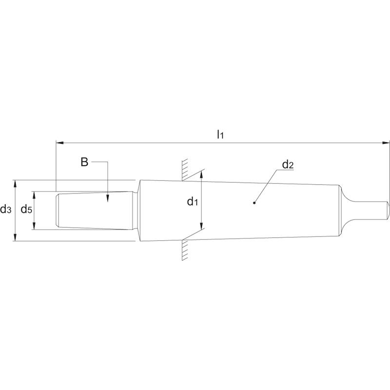 ARBRE DE MANDRIN DE PERÇAGE ECO PRO DIN238 CM ET CÔNE B SELON DIN238 CM 2 - B10 - 841700210 - INTERNATIONAL TOOLS