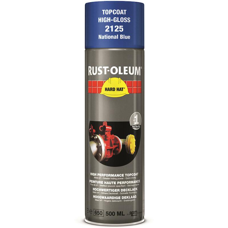 Rust-oleum - Couche de finition - Hard Hat 2125 - Bleu national - Brillant - Aérosol - 500 ml - 12010020