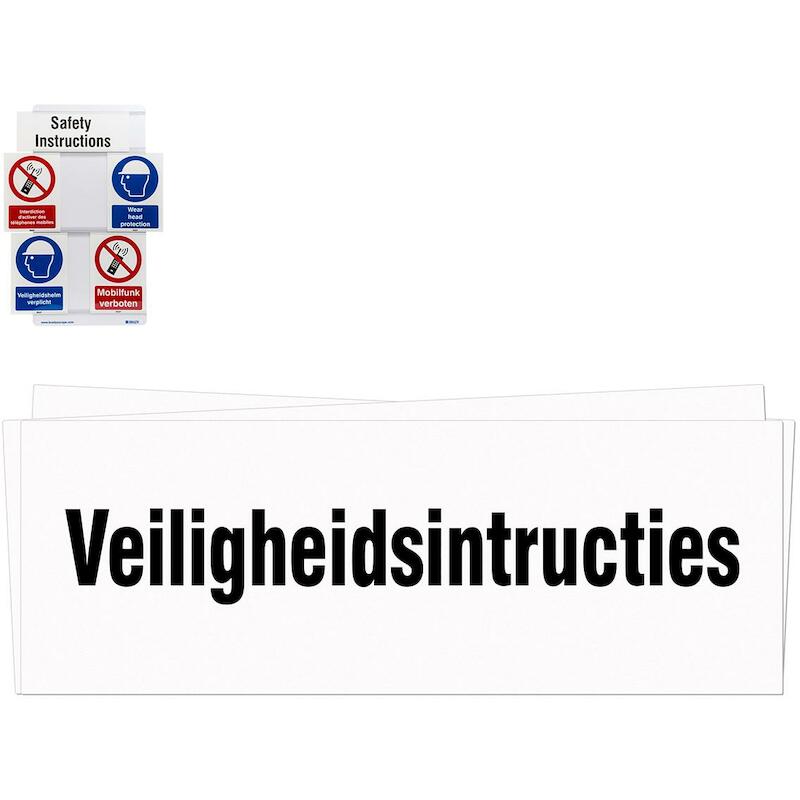 INSERT 'VEILIGH.INSTRUCTIES'195920 420X150   BRADY