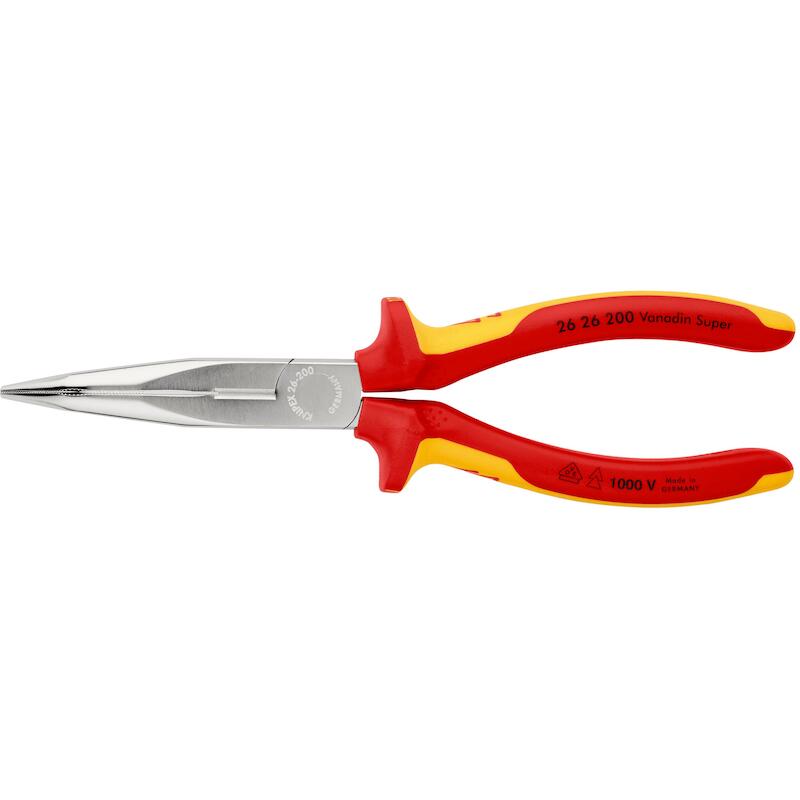 PINCE DEMI-RONDE COUDÉE VDE 26 26 - 200MM   KNIPEX