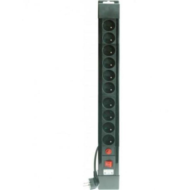 BLOC MULTIPRISE 10X2P+T-16A 38369(+INT.)1,5M  NOIR