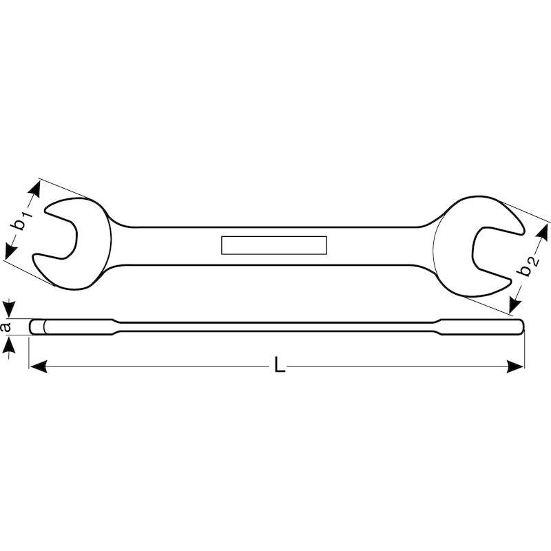 Bahco - clé à fourche double - 6m-24-26 - 24 x 26 mm - chromée - 41850031