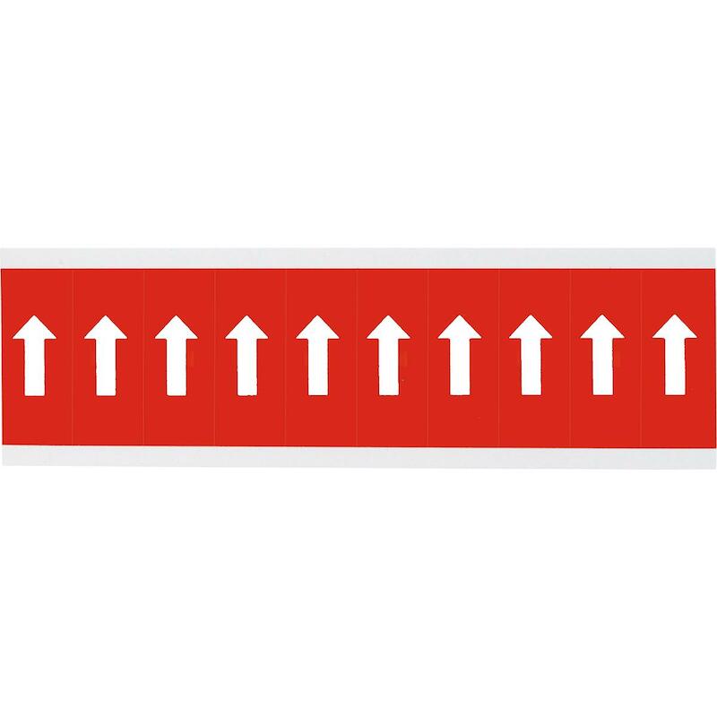 SYMBOOL - BRADY 912126 - 'PIJL' WIT OP ROOD 22X38MM (250 EA)