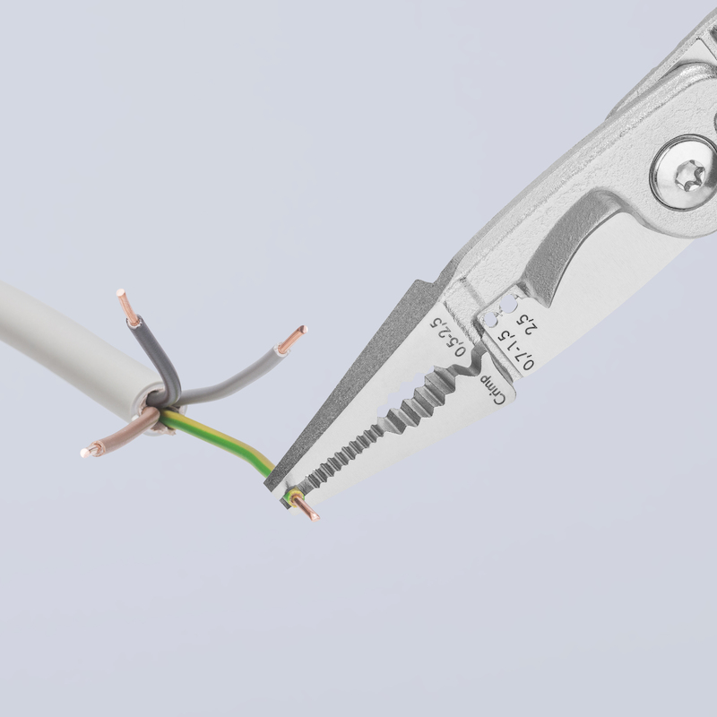 Knipex - Elektro-installatietang - 13 86 200 - vde - verchroomd - 200 mm - 02365096