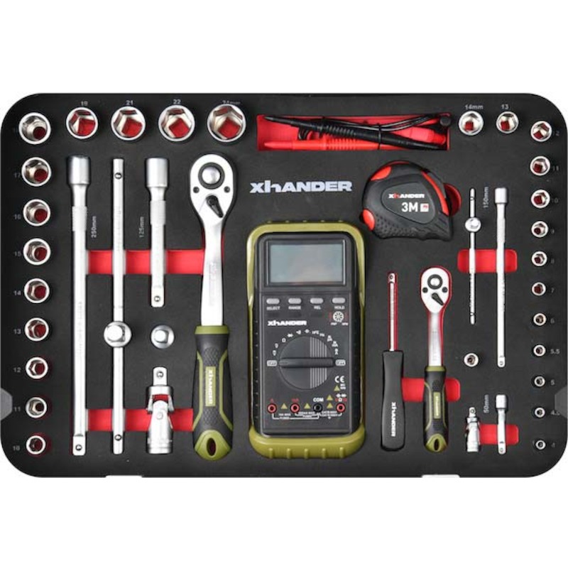 COFFRE A OUTILS ELECTRO     P76WPDK (85PC) XHANDER
