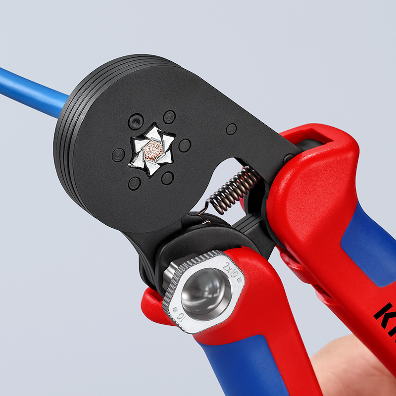 KNIPEX 975314 ZELFINSTELLENDE KRIMPTANG VOOR ADEREINDHULZEN