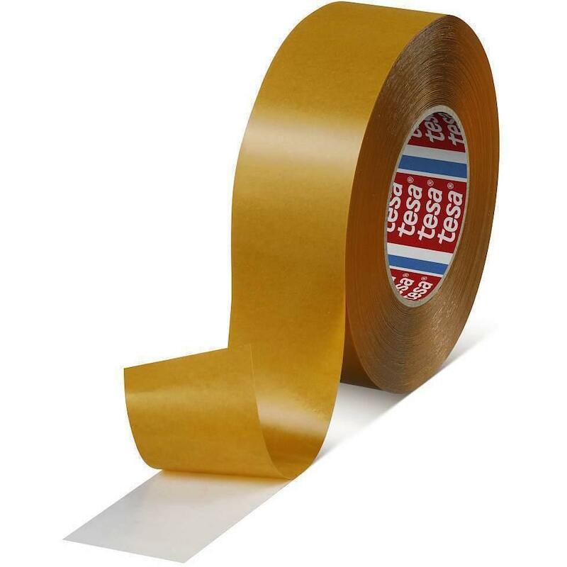 KLEEFBAND - TESA 51977 TESAFIX PP-FOLIE - WITTE FILM EN SCHUIM 50 MM X 50 M