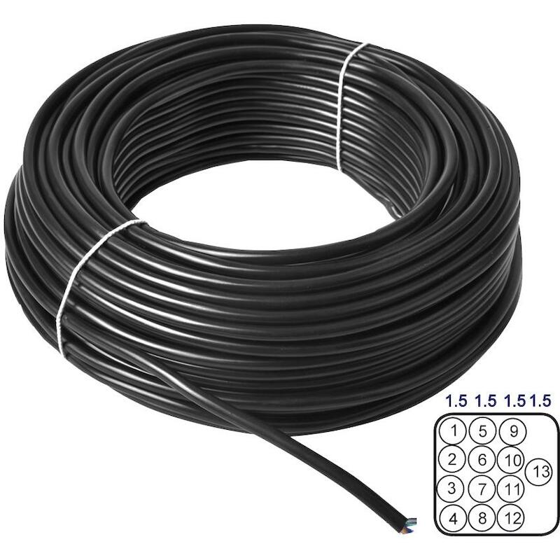 DRAAD 13X1,50 GENUMMERD ROND PVC