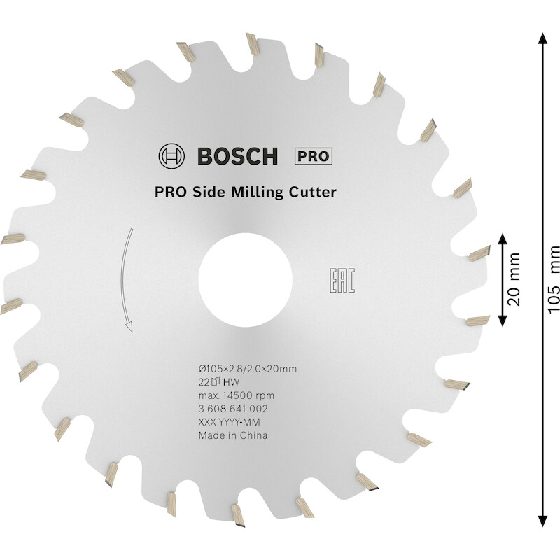 LAMELLENFREES 105MM         3608641002       BOSCH