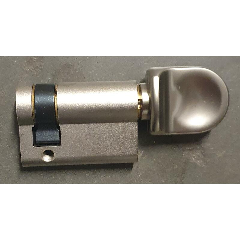 Litto - half thumbturn cylinder - K4595 - 45 mm - 35/10 - ring knob - nickel - 02354145