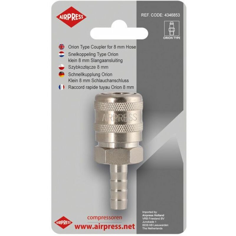SNELKOPPELING 8MM/SLT.      46853         AIRPRESS