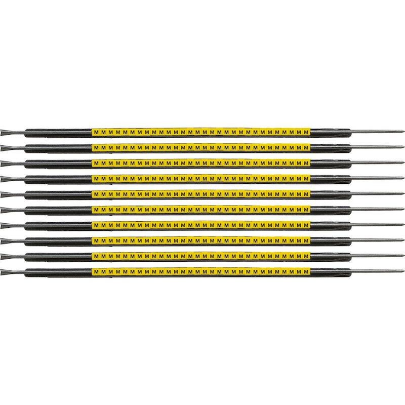MARQUEUR 'M' NOIR/JAUNE     333072(300)      BRADY