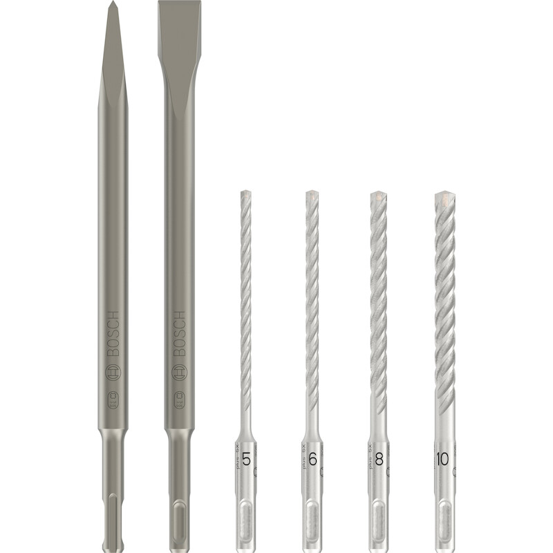 BOOR-/BEITELSET SDS+ 4C     2607017585 (6ST) BOSCH