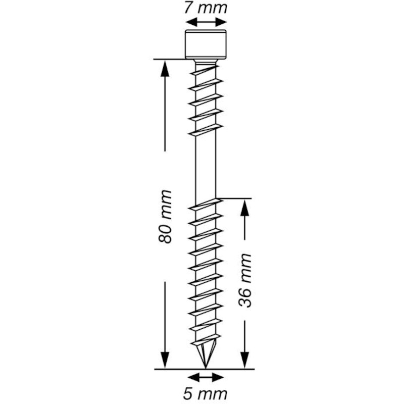 SPAANDERPLAATSCHROEF - SPAX T-STAR PLUS - CILINDERT25 GEDEELTELIJKE DRAAD 5X80 MM (100 EA)