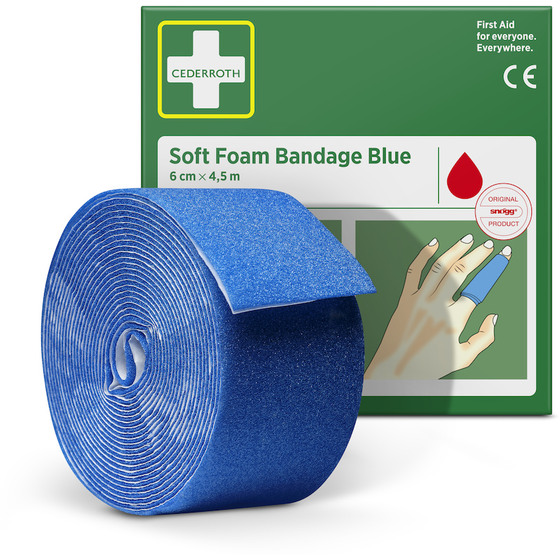PANSEMENT EN MOUSSE BLEU    51011010 - 6CM X 4,5M