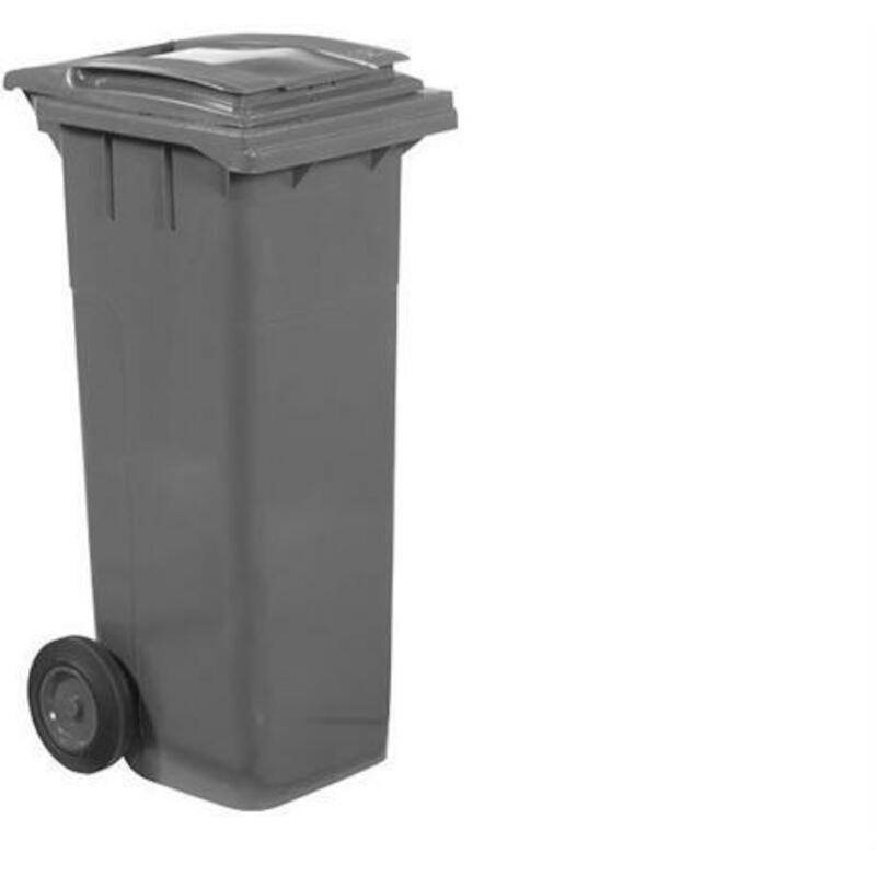 VUILNISBAK - PLASTI-BAC 810140 - HIGH DENSITY POLYETHYLEEN 140 L GRIJS